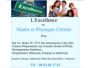 Maths, Physique & Chimie, Réussite & Excellence