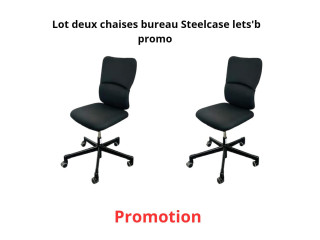 Lot deux chaises bureau Steelcase lets'b promo