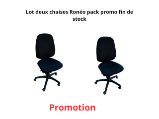Lot deux chaises Ronéo pack promo fin de stock