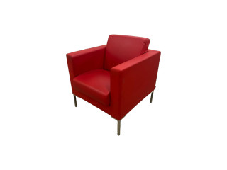 Canapé fauteuil Sitland club cuir rouge