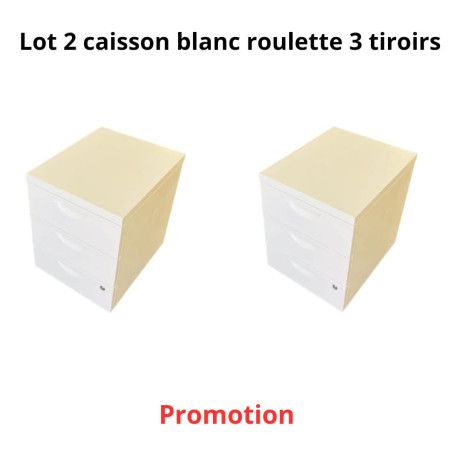 lot-2-caisson-blanc-roulette-3-tiroirs-big-0