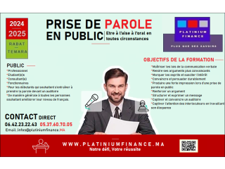 FORMATION CADRE - PRISE DE PAROLE EN PUBLIC