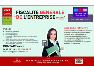 Formation OPERATIONNELLE Fiscalité Générale- Niveau 1