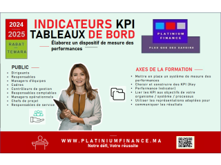 FORMATION CADRE : CONCEPTION DINDICATEURS KPI TABLEAUX DE BORD