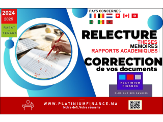 SERVICE RELECTURE ET CORRECTION RAPPORT ET DOCUMENT