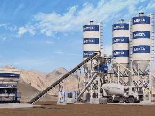 CENTRALE A BETON 90 m3 MELANGEUR A DOUBLE ARBRE (ITALIEN)